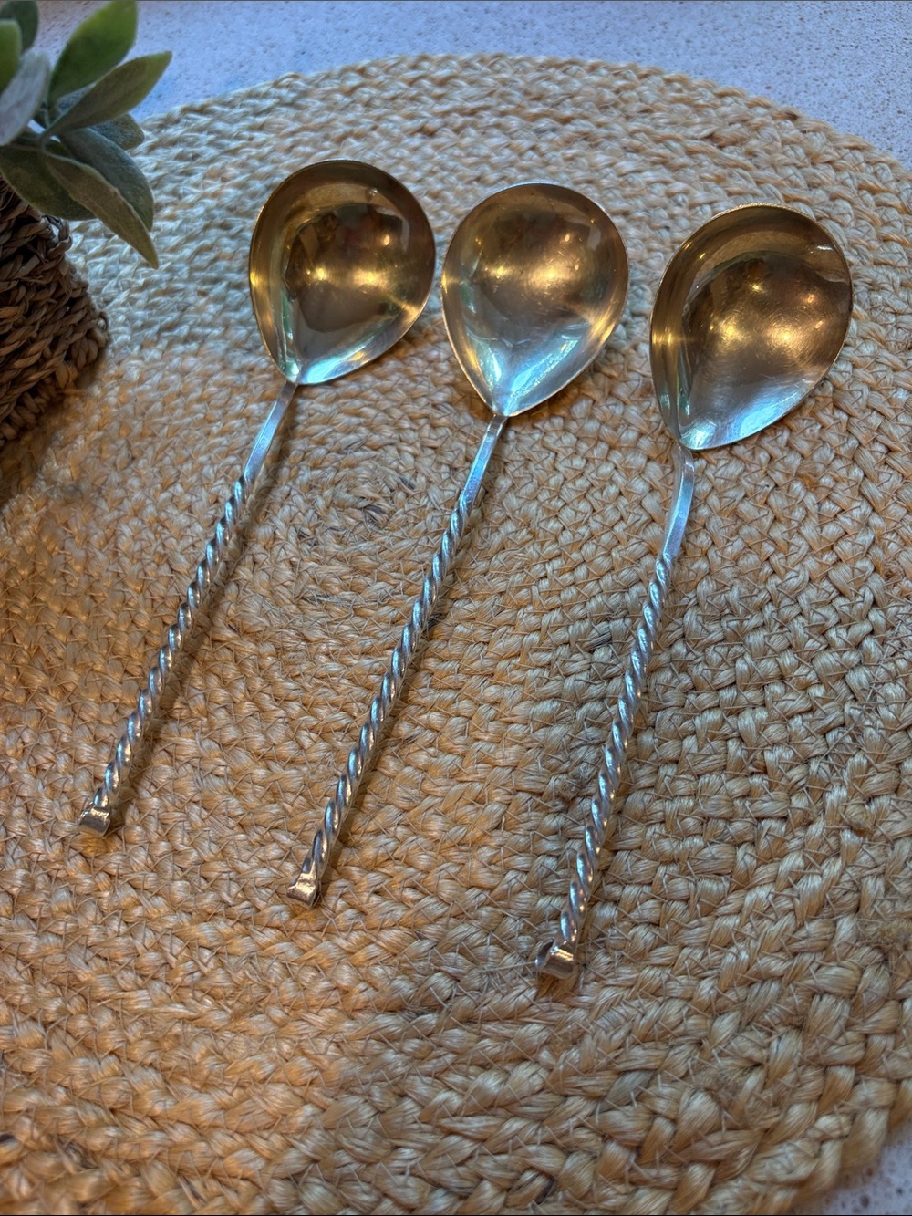 (3) Vintage Tallinn Jewelry Factory Melchior Spoons - USSR